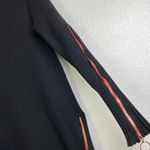 For Love and Lemons Knitz Dress Womens Small Black Harley Long Sleeve Rib Zipper Photo 6