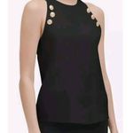 Calvin Klein Women's Black Sleeveless Tank Top Sz M Crew Neck Nautical Anchor Bu Photo 3