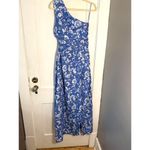Abercrombie & Fitch  Blue and White Floral One-Shoulder Cutout Maxi Dress Photo 2