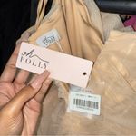 Oh Polly  Tie Shoulder Mesh Ruched Mini Dress in Sand Photo 10