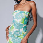 Princess Polly  Marcella Mini Dress Green Multi Size 8 Photo 0