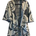 Coco + Carmen  Oversized Floral Knit Open Front Poncho Cardigan w/Arm Holes. OS Photo 0