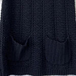 Anthropologie Far Away From Close Black Crochet Knit Sweater Tunic Dress Size XS Photo 4