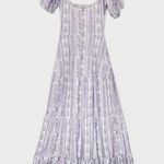 Smith & Quinn Womens Dress Purple Maxi Floral Puff Sleeve Tiered A Line Boho XS Photo 0