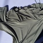 EXPRESS New  One-Shoulder Ruffle Top in Olive‎ Green-Women’s Size Large Photo 5