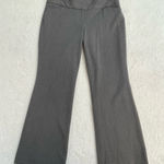 EXPRESS Editor Charcoal Flare Pants Size 6S Low Rise Flat Front Photo 0