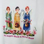 Vintage Kitschy Angel Graphic T Shirt Sz Medium White Photo 4