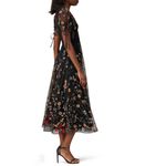 Monique Lhuillier ML Floral Embroidered Mesh Dress EUC Photo 4
