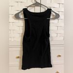 Aerie Soft Black Ribbed Tank Top Photo 3