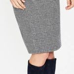 Boden British Tweed Pencil Skirt Houndstooth Plaid Navy Blue‎ Size US 6R Blue Photo 0