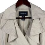 London Fog  Beige Double-Breasted Short Trench Coat with Belt Women's Medium Photo 1