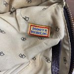 Dooney & Bourke Vintage Leather Brown Leather Signature Canvas Satchel Handbag Photo 11