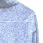 Reebok  Womens White and Blue Floral Zip Up Jacket Photo 9