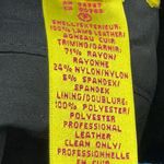 Catherine Malandrino  Rocker Lamb Leather Contrasted Pencil Skirt Size 4 Small S Photo 4