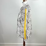 Apt. 9  Womens Long Sleeve Button Down Shirt Size L Snakeskin Print Yellow Stripe Photo 10