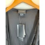 Nordstrom LIV Los Angeles NWT 2X Sheer Long Balloon Sleeve Tie Knot Wrap Shirt in Black Photo 2