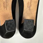 Salvatore Ferragamo  80s Pumps Heels Black Suede Tortoise Buckle Accent 7 1/2 B Photo 8