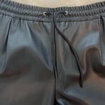 ZARA  Faux Leather Joggers Black Photo 2