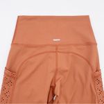 Aerie  Rust Orange Laser Cut Side Panel Pocket Leggings High Rise Size Small Photo 5