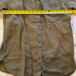 Athleta NWT Retreat Linen Olive Green Button-Up Shirt Sz XXS Photo 8