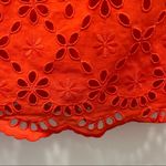 J.Crew  Bell-sleeve Dress Embroidered Eyelet in Brillant Sunset, Size 00, NWT Photo 11