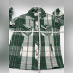 Aerie Offline by  XS  Plaid Green & White Jacket Shacket Oversized Women’s Layers Photo 9
