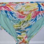 Time And Tru Mystic Mint Watercolor Swimsuit Bikini Bottom 1X 16-18 Photo 3
