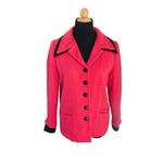 Dior CHRISTIAN  VINTAGE WOOL RED AND BLACK BLAZER SIZE 8 Photo 4