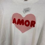 Jessica Simpson  White Heart Amor Sweater Size Medium‎ Photo 2