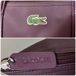 Lacoste  Flaw L. 12.12 Concept Zipper Top Closure Tote Red Wine Tasting Piqué Photo 3