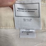 AYR Jeans Women 33 Cream The Beat Drop Barrel Leg Straw Hat Coastal Quiet Luxury Photo 10