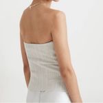 Madewell x Aimee Song Womens Gray Ribbed Shimmer Tube Top Photo 1