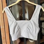 FP Movement Good Karma Square Neck sports Bra M/L Ice Grey top ribbed tank Gray Size M Photo 2