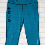 Reebok  Ragnar Training Capri Crop‎ Leggings Athletic Teal REVERSIBLE Large Photo 0