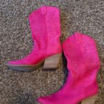 Women’s Pink Western Cowgirl Boots Block Heel Size 7 Photo 3