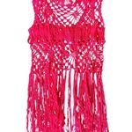 Davi & Dani Women's Crocheted Neon Pink Top Photo 5