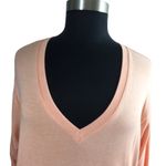 Athleta V Neck Sunrise Sweatshirt in Beach Peach Heather Plus Size 2X Photo 6