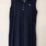 Tommy Bahama Navy Sleeveless Polo Collar Tank Shift T-Shirt Dress L Photo 0