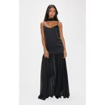 Show Me Your Mumu  Dalia Maxi Dress in Black Luxe Satin L Photo 1