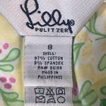 Lilly Pulitzer Vtg  Bermuda Shorts Miranda Monkey Lemon Sorbet Sz 8 White Label Photo 3