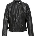 Banana Republic Black Vegan Leather Moto
Jacket Size Medium Photo 0