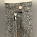 Madewell Wool Blend Zip Front Mini Skirt Grey Womens size 4 Photo 3