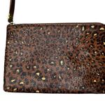 Madewell  Leather Pouch Clutch Painted Leopard Calf Hair Style MB301 NEW Photo 0