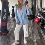 Hugo Boss BOSS Light Blue Oversized Linen Blazer SMALL Unstructured Career Suiting $600 Photo 7