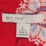 Cato  Red Floral Shift Dress with Bell Sleeves Size Large Wedding Guest Dress Photo 7