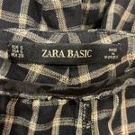 ZARA  Checkered Plaid Pants Cropped Cuff Small Photo 3