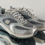 Skechers Y2K 90s Vibes Grey Blue Leather Shape-Ups Chunky Platform Sneakers Photo 1