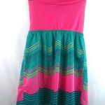 Roxy SJ Strapless Hi-Lo Block Print Dress Photo 0