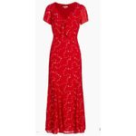 Reformation Talleen maxi formal Dress in Red Fresno Women's Size 4 Photo 13