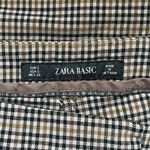 ZARA : Brown Plaid Ruffled Dress Pant Photo 2